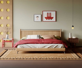 Modern Double Bed-ID:101559293
