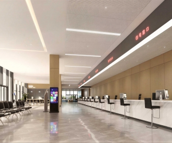 Modern Office Reception Desk-ID:813308006