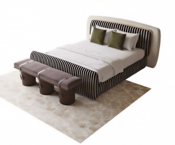 Modern Double Bed-ID:366337061
