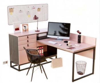 Modern Office Desk And Chair-ID:159840113