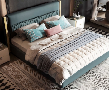 Modern Double Bed-ID:127151072