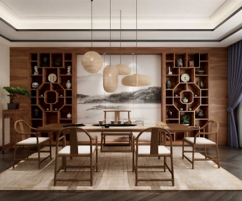 New Chinese Style Tea House-ID:713407041