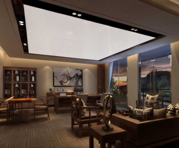 New Chinese Style Manager's Office-ID:997180943