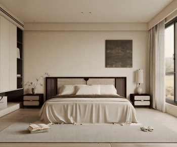 Wabi-sabi Style Bedroom-ID:853018059