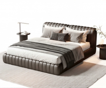 Modern Double Bed-ID:298618089