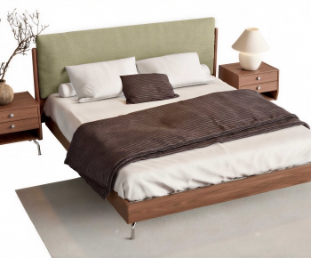 Modern Double Bed-ID:643779045