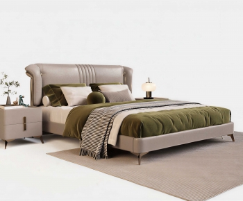 Modern Double Bed-ID:941984891