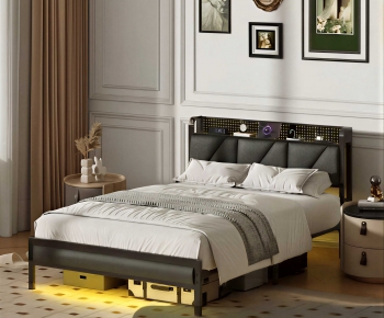 Modern Double Bed-ID:595498091