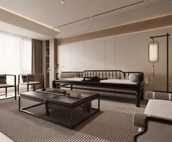 New Chinese Style A Living Room-ID:213721994