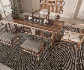 New Chinese Style Tea Tables And Chairs-ID:588219226