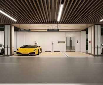 Modern Underground Parking Lot-ID:404175045