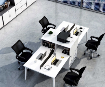Modern Office Desk And Chair-ID:610680106