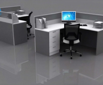 Modern Office Desk And Chair-ID:631268985