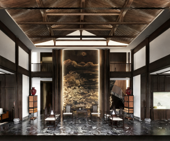 New Chinese Style A Living Room-ID:203802112