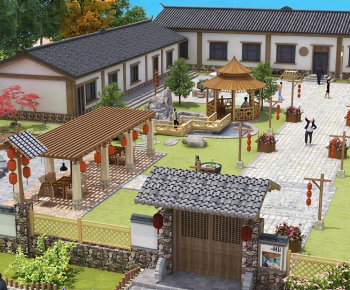 New Chinese Style Courtyard/landscape-ID:427118065