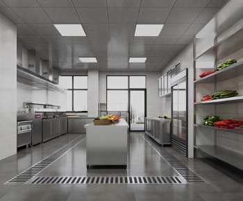 Modern Central Kitchen-ID:943547968