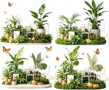 Modern Plant Landscaping-ID:627151019
