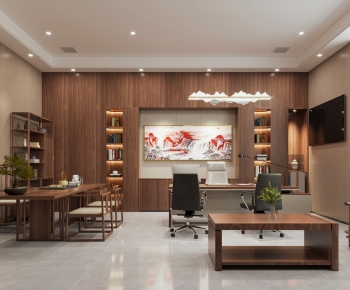 New Chinese Style Manager's Office-ID:754930977