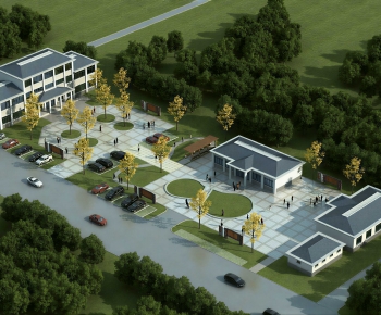 Modern Architectural Bird's-eye View Planning-ID:990510945