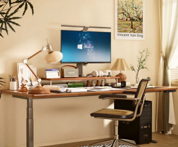 Modern Computer Desk And Chair-ID:763567925