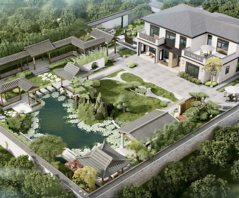 Chinese Style Courtyard/landscape-ID:166450982