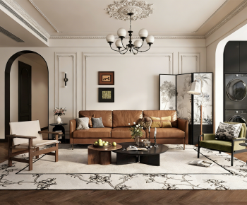 French Style A Living Room-ID:511125099