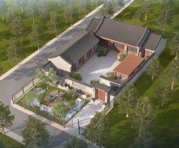 Chinese Style Architectural Bird's-eye View Planning-ID:842669025