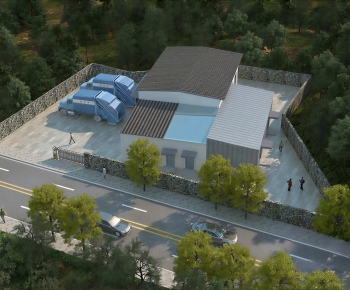 Modern Architectural Bird's-eye View Planning-ID:525264025
