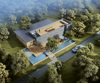 Modern Architectural Bird's-eye View Planning-ID:280303009