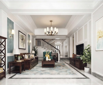 American Style A Living Room-ID:616348984