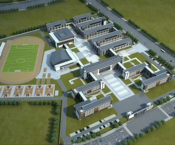 Modern Architectural Bird's-eye View Planning-ID:886205919