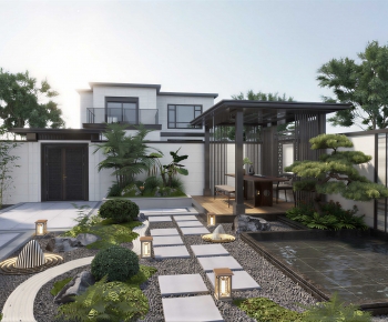 New Chinese Style Courtyard/landscape-ID:498558049