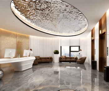 Modern Office Reception Desk-ID:976674087