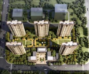 Modern Architectural Bird's-eye View Planning-ID:876415011