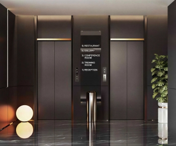 Modern Office Elevator Hall-ID:108060844