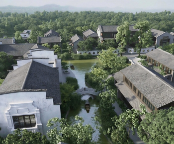 Chinese Style Architectural Bird's-eye View Planning-ID:864940881