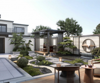 New Chinese Style Courtyard/landscape-ID:899925953