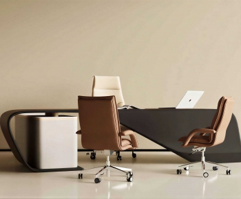Modern Office Desk And Chair-ID:121819026