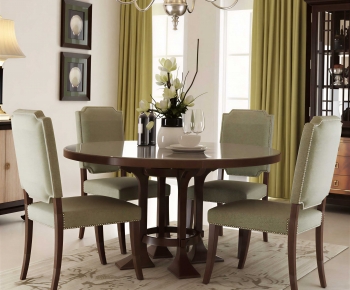 American Style Dining Table And Chairs-ID:847439052