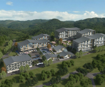 Modern Architectural Bird's-eye View Planning-ID:254929078