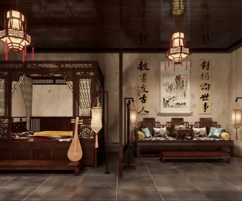 Chinese Style Bedroom-ID:782845976