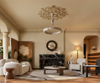 Modern A Living Room-ID:723642113