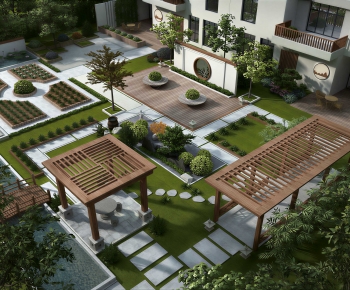 New Chinese Style Courtyard/landscape-ID:639050043