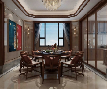 New Chinese Style Dining Room-ID:704056986