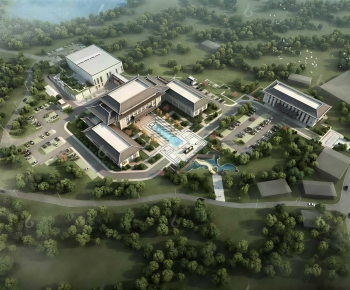 Modern Architectural Bird's-eye View Planning-ID:915590056