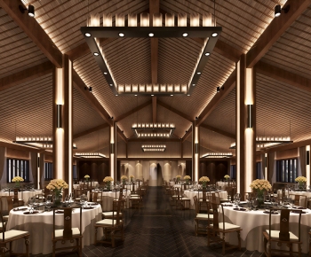 New Chinese Style Banquet Hall-ID:967917925
