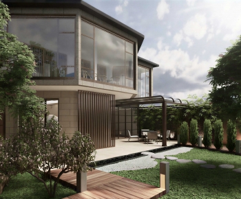 Modern Courtyard/landscape-ID:688366896