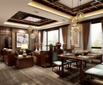 New Chinese Style Dining Room-ID:156486999