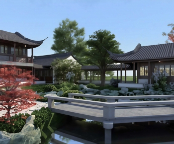 New Chinese Style Courtyard/landscape-ID:841607096