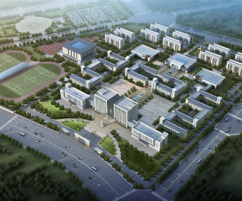 Modern Architectural Bird's-eye View Planning-ID:680073983